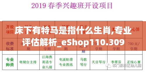 床下有特马是指什么生肖,专业评估解析_eShop110.309