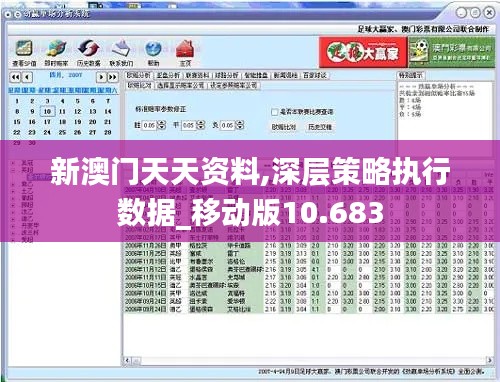 新澳门天天资料,深层策略执行数据_移动版10.683