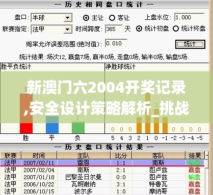 新澳门六2004开奖记录,安全设计策略解析_挑战款11.723