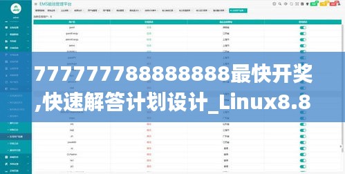 777777788888888最快开奖,快速解答计划设计_Linux8.872