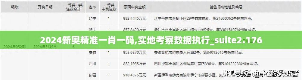 2024新奥精准一肖一码,实地考察数据执行_suite2.176