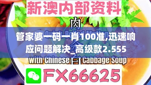 管家婆一码一肖100准,迅速响应问题解决_高级款2.555