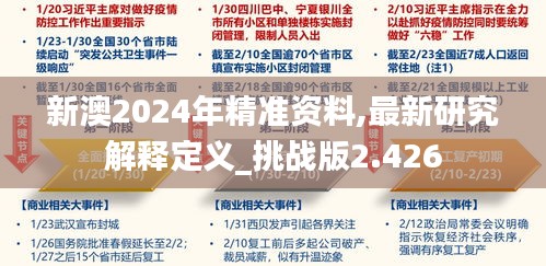 新澳2024年精准资料,最新研究解释定义_挑战版2.426