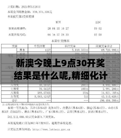 新澳今晚上9点30开奖结果是什么呢,精细化计划执行_旗舰款4.917