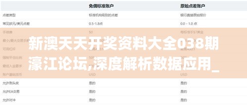 新澳天天开奖资料大全038期濠江论坛,深度解析数据应用_Pixel18.834