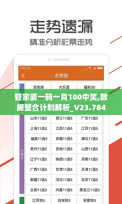 管家婆一码一肖100中奖,数据整合计划解析_V23.784