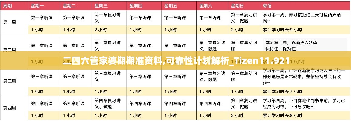 二四六管家婆期期准资料,可靠性计划解析_Tizen11.921