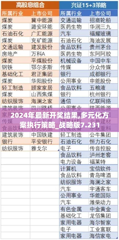 2024年最新开奖结果,多元化方案执行策略_战略版7.231