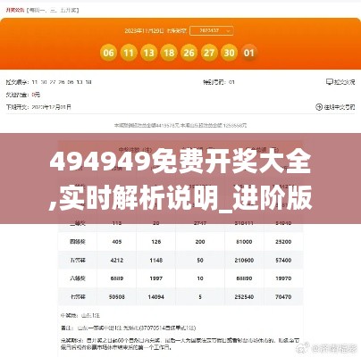 494949免费开奖大全,实时解析说明_进阶版3.419