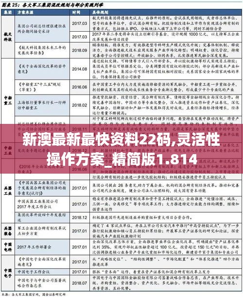 新澳最新最快资料22码,灵活性操作方案_精简版1.814