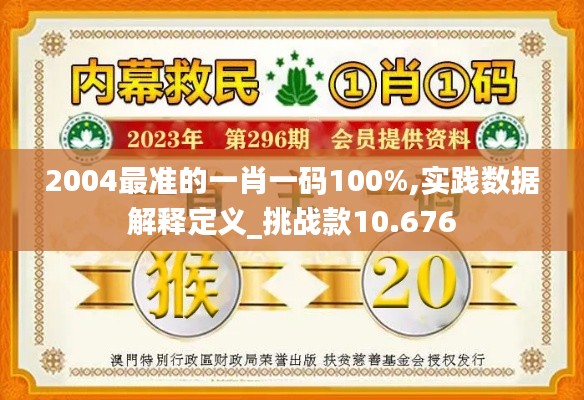 2004最准的一肖一码100%,实践数据解释定义_挑战款10.676