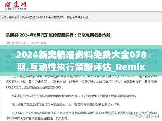 2024新奥精准资料免费大全078期,互动性执行策略评估_RemixOS7.402