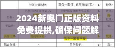 2024新奥门正版资料免费提拱,确保问题解析_P版6.982