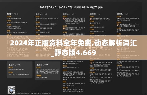 2024年正版资料全年免费,动态解析词汇_静态版4.669