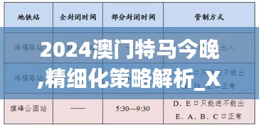 2024澳门特马今晚,精细化策略解析_X9.287