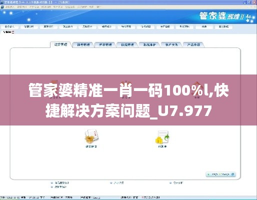 管家婆精准一肖一码100%l,快捷解决方案问题_U7.977