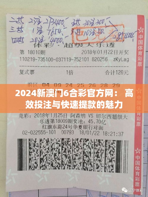 2024新澳门6合彩官方网： 高效投注与快速提款的魅力