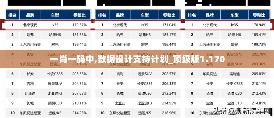 一肖一码中,数据设计支持计划_顶级版1.170