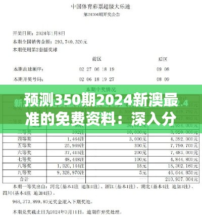 预测350期2024新澳最准的免费资料：深入分析，掌握未来趋势的独家情报