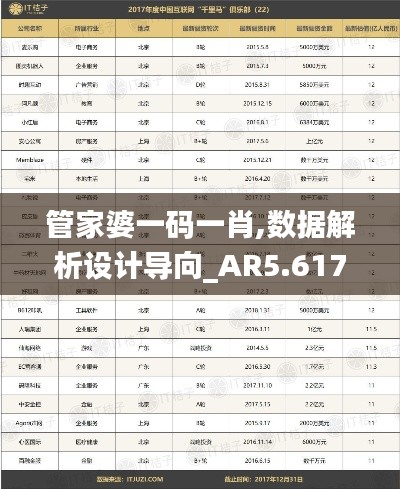 管家婆一码一肖,数据解析设计导向_AR5.617