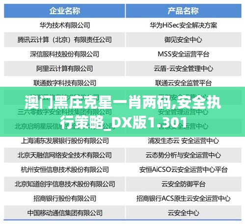 澳门黑庄克星一肖两码,安全执行策略_DX版1.301