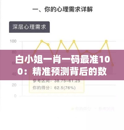 白小姐一肖一码最准100：精准预测背后的数据分析与心理解读