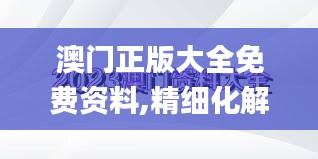 澳门正版大全免费资料,精细化解读说明_Windows19.736